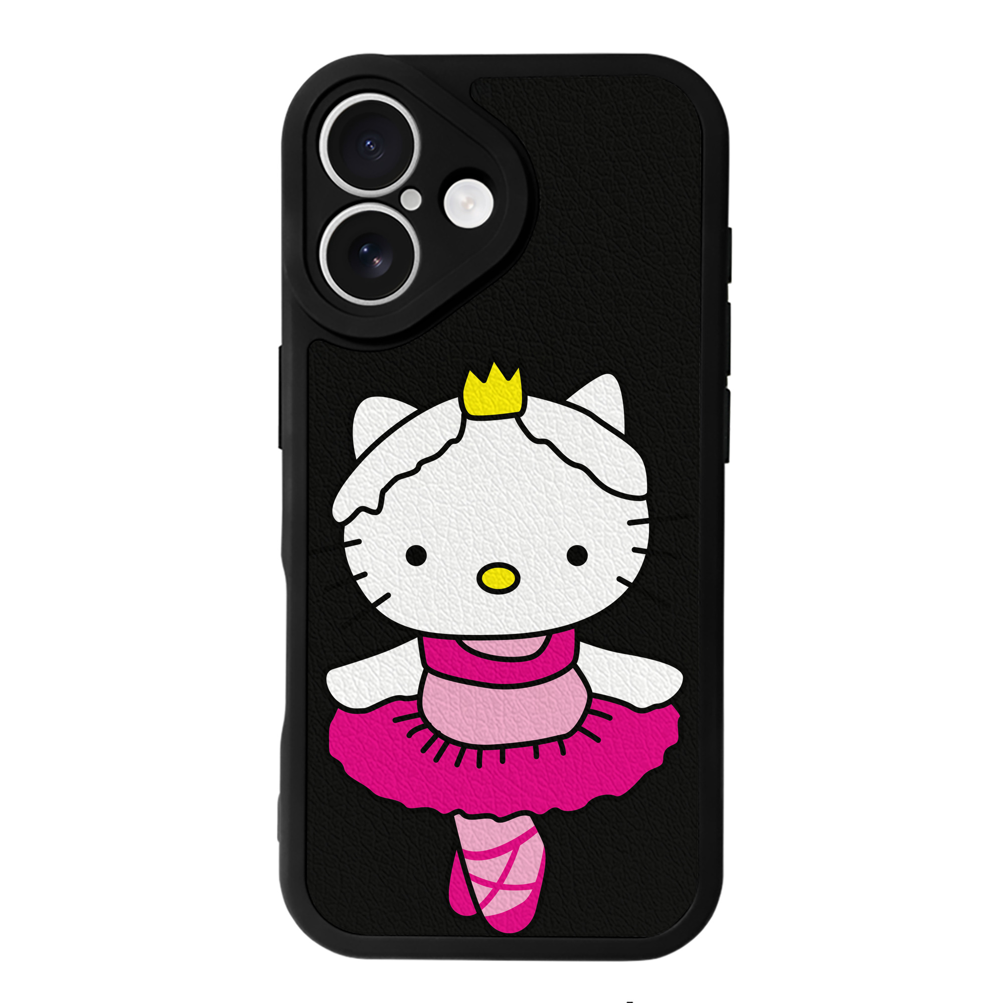 （画像用） Hello Kitty ハローキティ 【iPhone 16シリーズ対応】シリコンスマホケース（レザー調） 材質：シリコン
